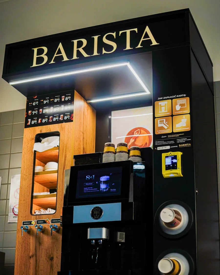 Moduł Na Kawkę w strefie Barista — lokal gastronomiczny